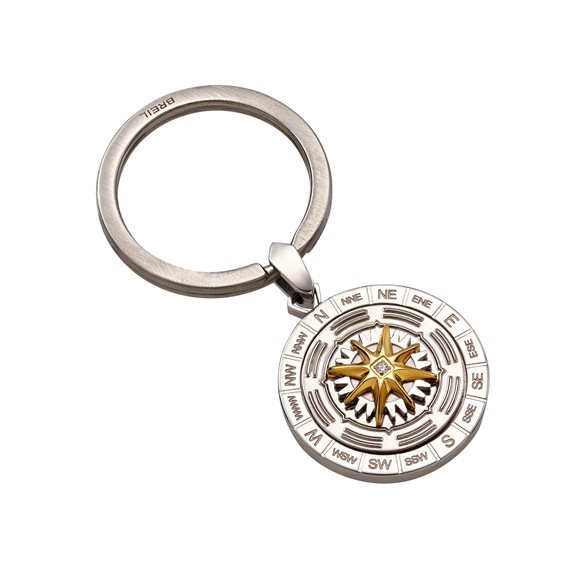 Portachiavi Breil Uomo PRIMAL COMPASS in Acciaio TJ4170 - TJ4170